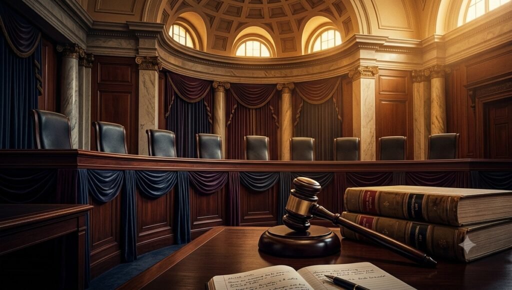 Samuel Alito lone dissent Supreme Court bench illustration 2026