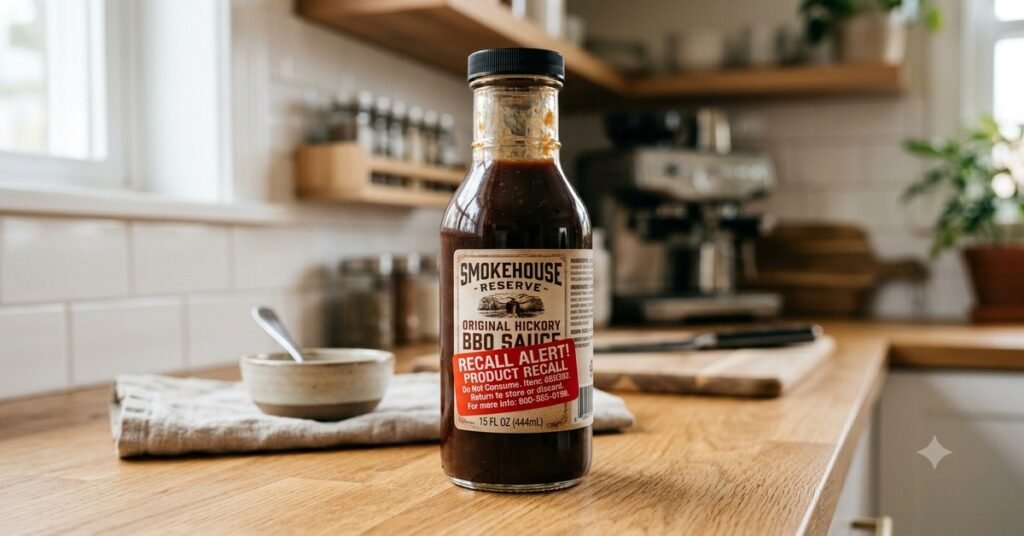 Anthony's BBQ sauce recall 15 ounce glass bottle kitchen counter