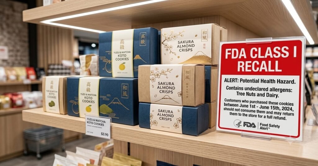 Jalux Americas Inc cookie recall L'espoir Drycapot J.sweets FDA Class I warning allergen